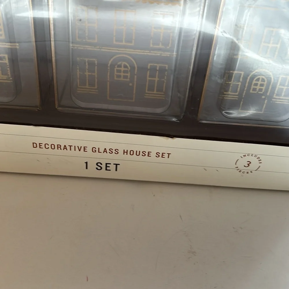 Hearth & Hand Elegant Glass & Brass Gold House Decor Set of 3